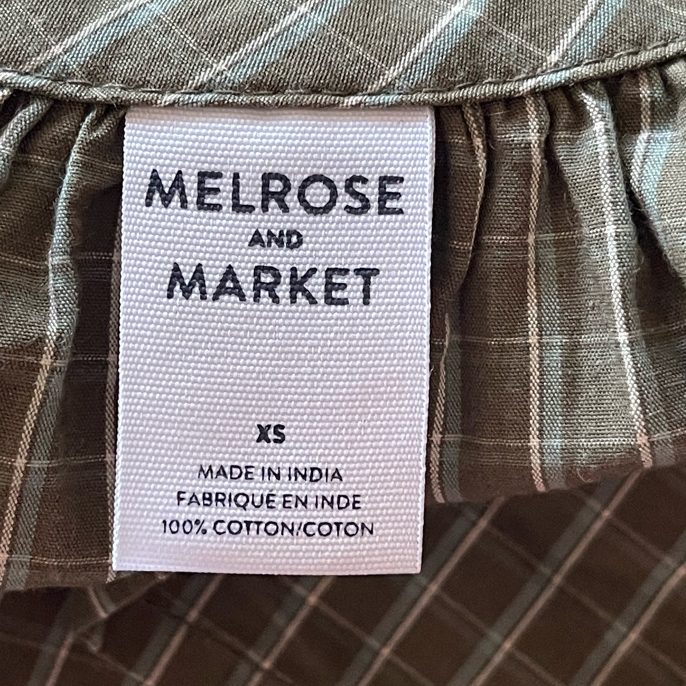 Melrose and Market Olive Kalamata Julie Plaid Dress - Picture 7 of 8